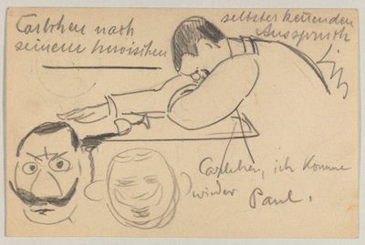 Lovis Corinth to Carl Strathmann: Postcard, Postmarked January 8, 1903 by Lovis Corinth