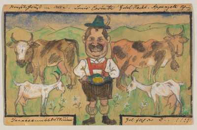 Lovis Corinth to Carl Strathmann: Postcard, Postmarked May 9, 1895 (Appenzell) by Lovis Corinth