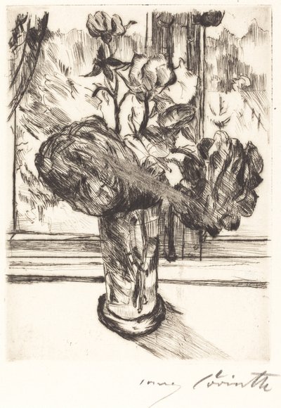 Roses in a Glass of Water, 1916 by Lovis Corinth