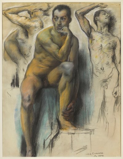 Study of Male Nudes by Lovis Corinth