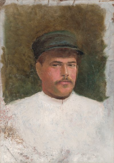 Study of a Man in a Fur Hat by Laszlo Mednyanszky