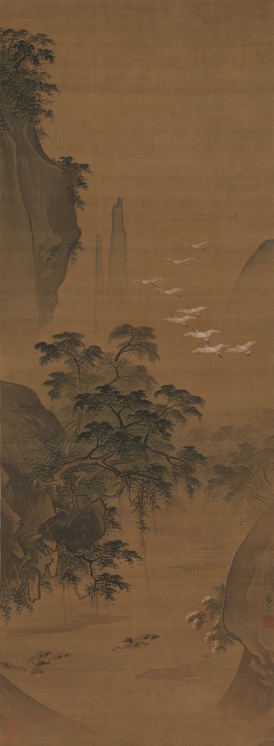 Autumn Landscape with Herons and Ducks by Lu Ji