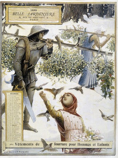 December: picking mistletoe - in Calendar of the store 