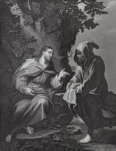 Christ tempted, Luke, Ch 4, vs 3-13 by Luca (after) Giordano