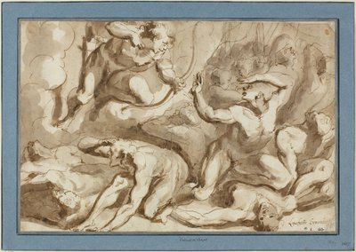 Apollo Attacking the Greek Camp Outside Troy by Luca Cambiaso