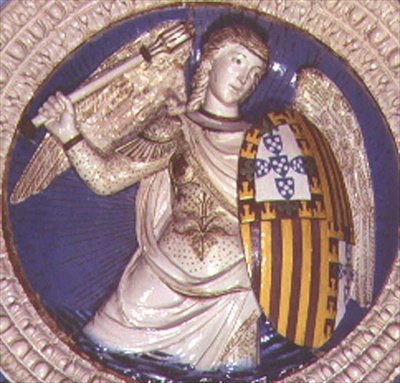 Fortitude, roundal from the Tomb of the Cardinal of Portugal by Luca Della Robbia