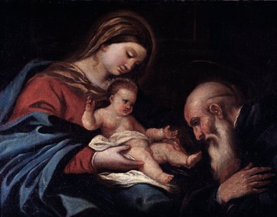 Madonna with Child and Saint Benedict by Luca Giordano