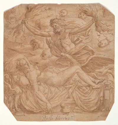 Jupiter and Semele by Luca Penni