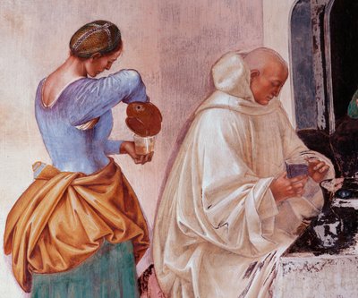 Benedict Told the Monks Where and When They Ate Outside the Monastery (detail) by Luca Signorelli