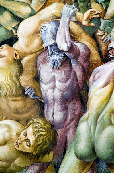 Damned in hell, from Last Judgment fresco cycle by Luca Signorelli