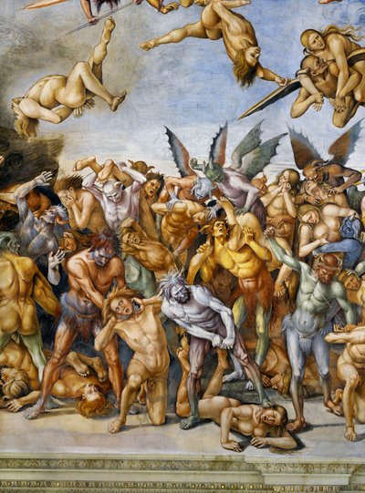 Damned in hell, from Last Judgment fresco cycle by Luca Signorelli