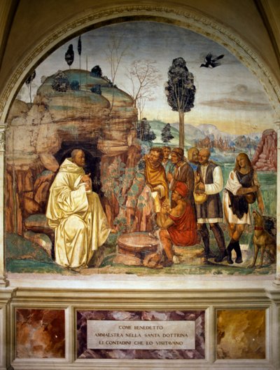 Pope Benedict Teaching Holy Doctrine to Peasants, from Stories of St. Benedict of Monte Oliveto Maggiore by Luca Signorelli