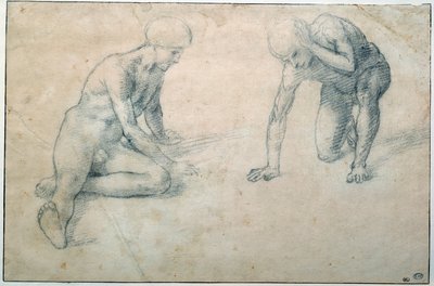 Two Naked Men Squatting by Luca Signorelli