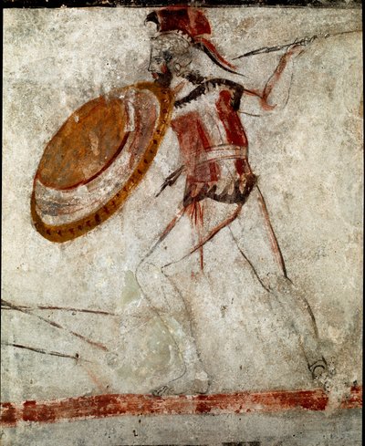 A Warrior with a Spear and a Shield by Lucanian School