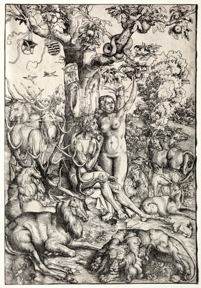 Adam and Eve in Paradise by Lucas Cranach