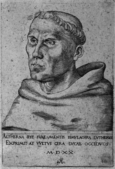 Martin Luther as an Augustinian Monk by Lucas Cranach d.Æ.
