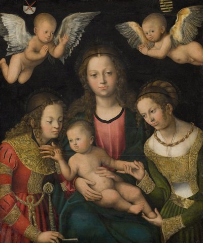 Virgin and Child with Saints Catherine and Barbara by Lucas Cranach d.Æ.