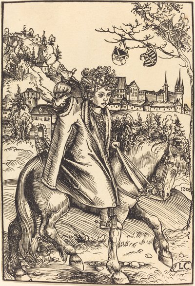 A Saxon Prince on Horseback by Lucas Cranach the Elder