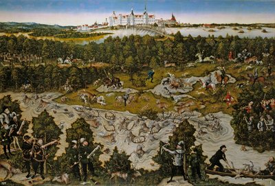 A Stag Hunt by Lucas Cranach the Elder