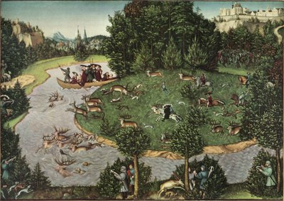 A Stag Hunt with the Elector Friedrich the Wise by Lucas Cranach the Elder