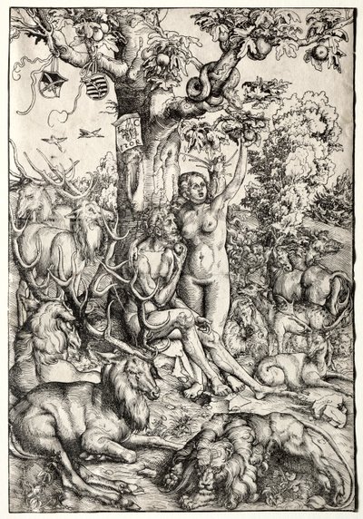 Adam and Eve in Paradise by Lucas Cranach the Elder