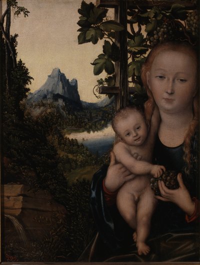 The Virgin in a Grape Arbor by Lucas Cranach the Elder