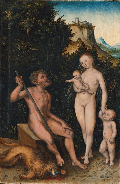 Family of Fauns by Lucas Cranach the Elder