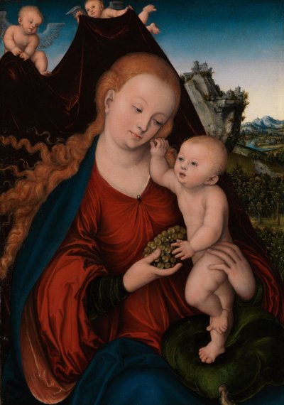 Madonna and Child with Grapes by Lucas Cranach the Elder