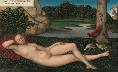 The Nymph at the Fountain by Lucas Cranach the Elder