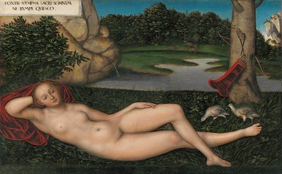 The Nymph at the Fountain by Lucas Cranach the Elder