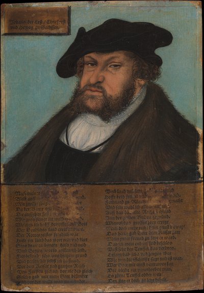 Johann I, the Constant, Elector of Saxony by Lucas Cranach the Elder
