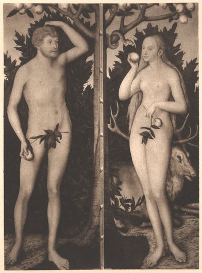 Adam and Eve by Lucas Cranach the Younger