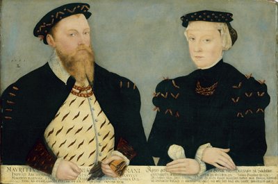 Moritz, Elector of Saxony and His Wife Agnes by Lucas Cranach the Younger
