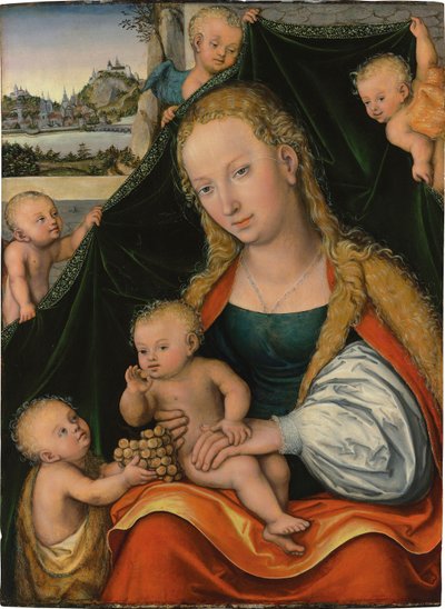 The Virgin and Child with the Infant Saint John the Baptist and Angels by Lucas Cranach the Younger