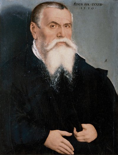 Portrait of Lucas Cranach the Elder by Lucas Cranach the Younger