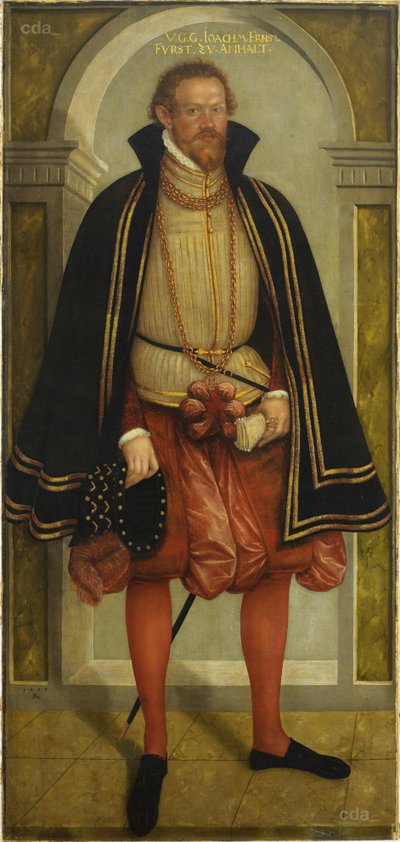 Portrait of Prince Joachim Ernst von Anhalt (1536 - 1586) by Lucas Cranach the Younger