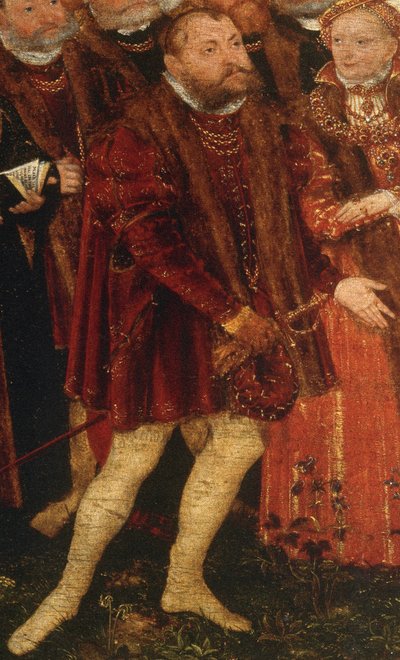 The Baptism of Christ (detail) by Lucas Cranach the Younger