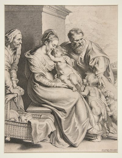 Holy Family with St. John by Lucas Vorsterman the Elder