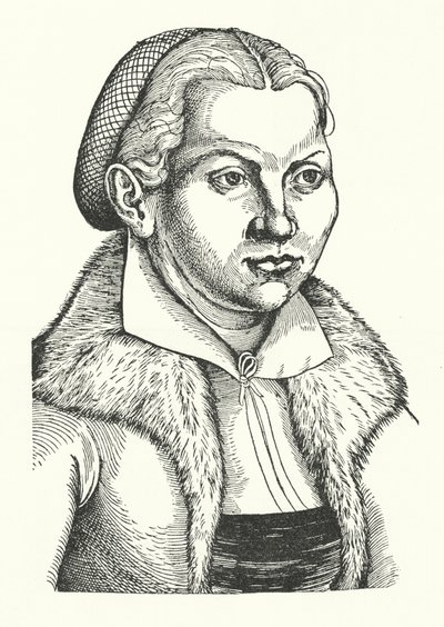 Katharina von Bora, wife of German Protestant reformer Martin Luther by Lucas the Elder (after) Cranach