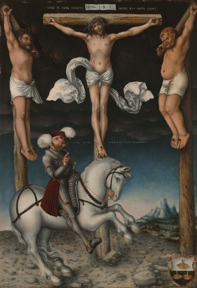 The Crucifixion with the Converted Centurion by Lucas the Elder Cranach