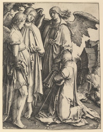 Abraham and Three Angels by Lucas van Leyden