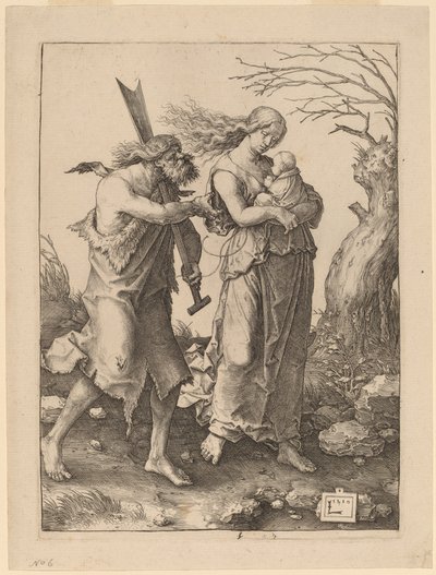 Adam and Eve after Their Expulsion from Paradise by Lucas van Leyden