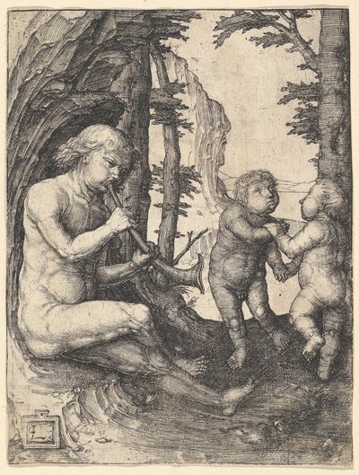 Boy with a Trumpet by Lucas van Leyden