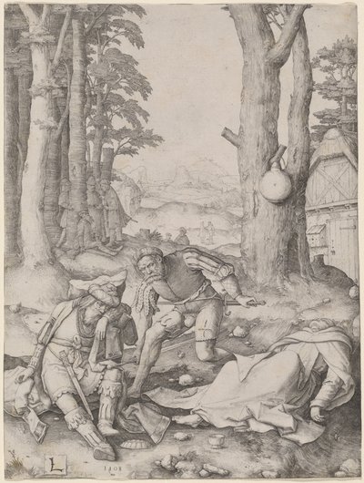 Mahomet and the Monk Sergius by Lucas van Leyden