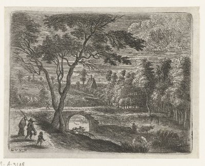 Landscape with Ruins of a Bridge (Small Landscapes Series) by Lucas van Uden