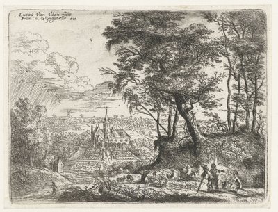 Landscape with a Distant Manor (Small Landscapes) by Lucas van Uden