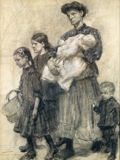 Sadness and Misery Among the Poor of Anzin by Lucien Hector Jonas