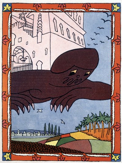 A Genius - in The Thousand and One Nights illustrated by Lucien Laforge by Lucien Laforge