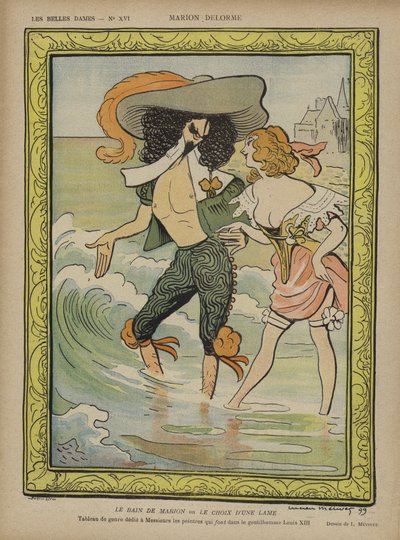 Marion Delorme, Illustration for Le Rire by Lucien Metivet