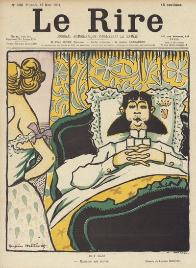 Ruy Blas, Illustration for Le Rire by Lucien Metivet
